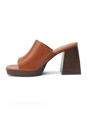 COCONUTS BY MATISSE Kate Heel Leather Slide Mules - NEW SIZE 5